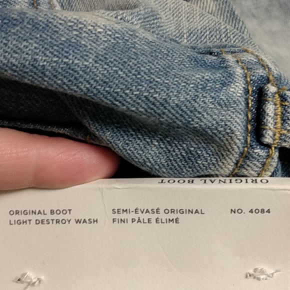 AE Original Boot Jean Lt Destroy Wash No. 4084-New with Tags - Picture 7 of 7